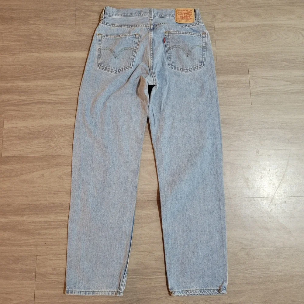 Levis 550 Relaxed Fit Light Wash Denim Jeans Mens 31x32 Vintage Style Y2K